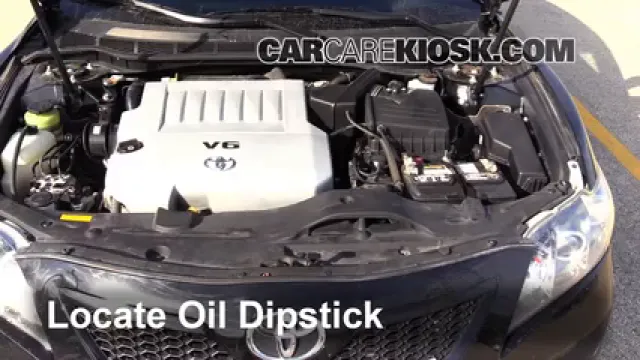 2007 Toyota Camry LE 3.5L V6 Aceite Controlar nivel de aceite